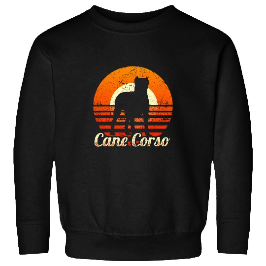 vintages Cane Corso Lover Italian Dog Pet Sunset Cane Corso Sweatshirts