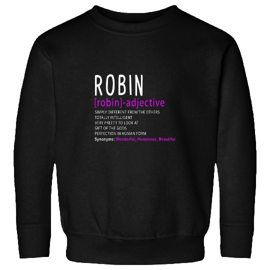 Womens Personalized Name Description Robin Sweatshirts