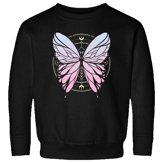 Pagan Occult Sacred Geometry Butterfly Insect Pastel Goth 21 Sweatshirts