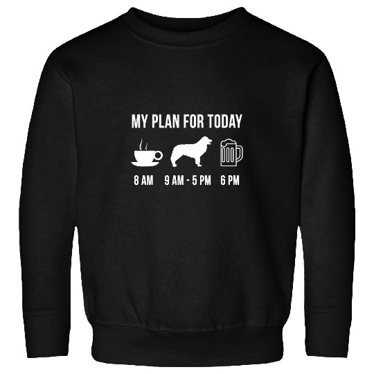 Pet Border Collie Dog Puppy My Plan For Today 2 Sweatshirts