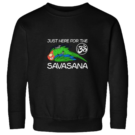 Yoga Savasana Parrot 2Rosyfaced Green Lovebird Sweatshirts