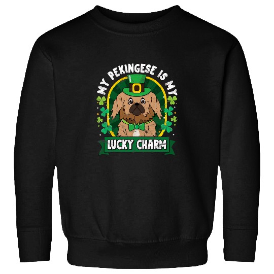 Pekingese St Patricks Lucky Charm Mom Dad Gift Sweatshirts
