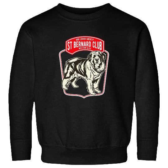 Saint Bernard Dog Motif St  Bernard Club Sweatshirts