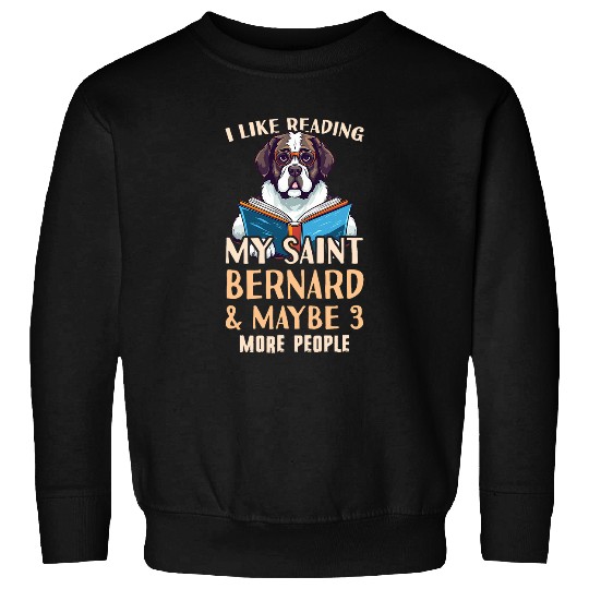 Saint Bernard Reading Outfit Saint Bernard Mom Sweatshirts