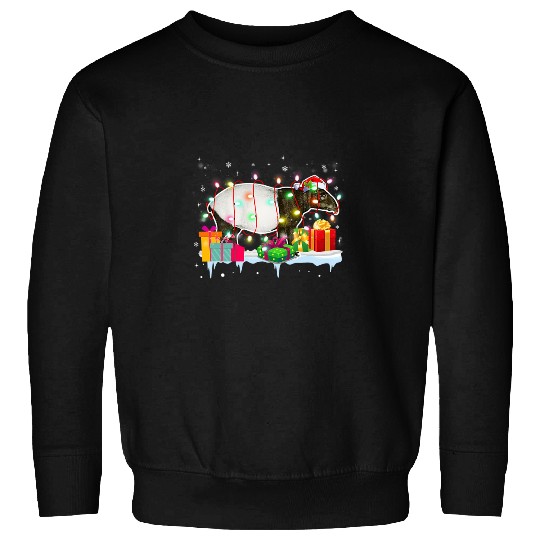 xmass Tapir Christmas Lights Funny Wild Animal Design Sweatshirts