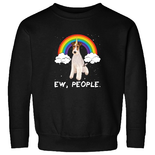 Rainbow Wire Fox Terrier Ew People Unicorns Dog 1 Sweatshirts