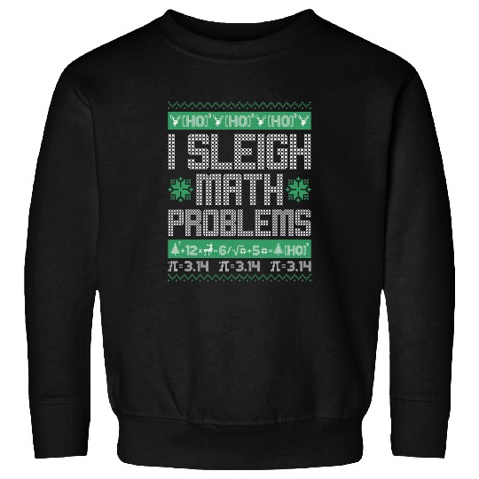 xmass Christmas I Sleigh Math Problems Nerd Sweatshirts