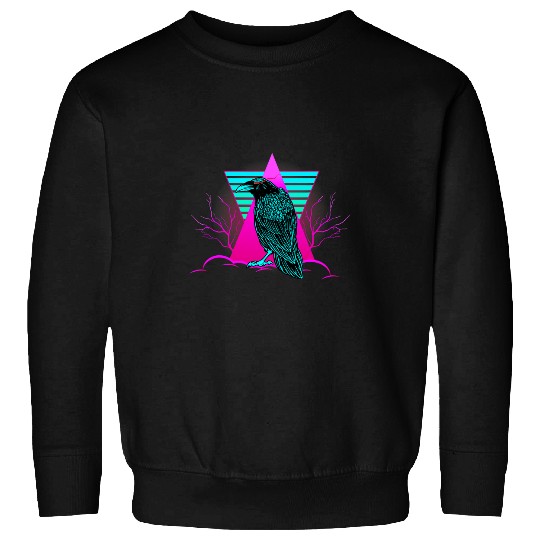 retro raven in vaporwave aesthetic Design vintages ravens 21 Sweatshirts
