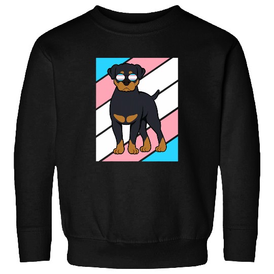 Rottweiler Transgender Flag LGBTQ Proud Ally Pride Trans Sweatshirts