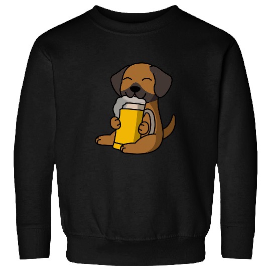 Rhodesian Ridgeback Drinking Beer Dog Sweatshirts