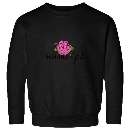 indianas Girl pink peony art indianas pride designs Sweatshirts