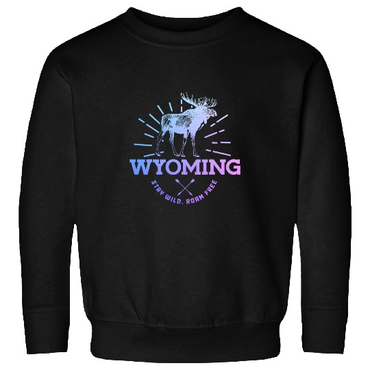 Wyoming Moose Nature Lover Hiking Camping 21 Sweatshirts