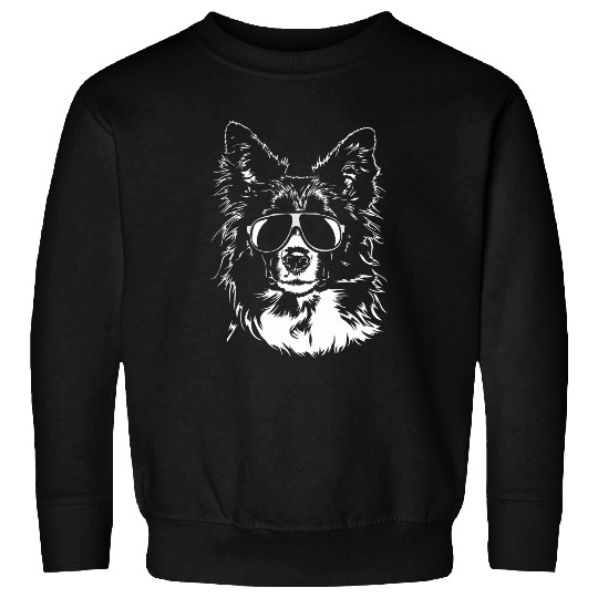Funny Proud Border Collie sunglasses cool dog Sweatshirts