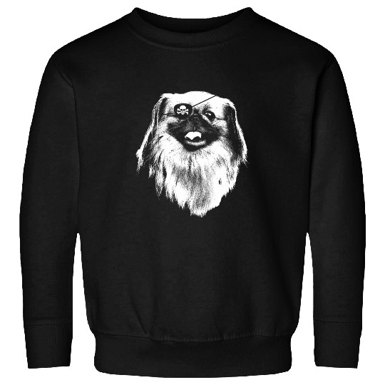 Pirate PEKINGESE With Eye Patch Skull Funny Sweatshirts