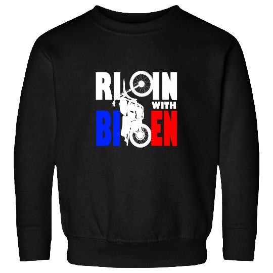 Ridin With Biden Motorcycle Cool Uncle Joe President 2 Sweatshirts