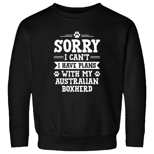 Plans With My Australian Boxherd Mom Funny Boxer Cattle Dog Sweatshirts