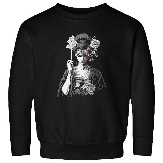 Japanese Samurai Floral Warrior Geisha Woman Tokyo Anime 21 Sweatshirts
