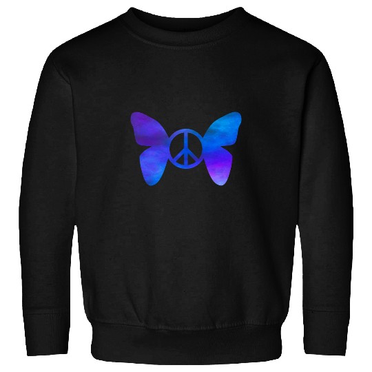 Peace Sign Symbol Butterfly vintages Freedom Retro Women Men 21 Sweatshirts