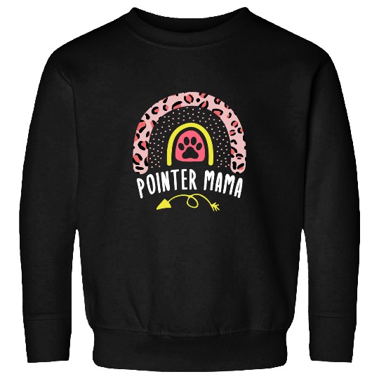 Pointer Mama Rainbow Leopard German Shorthaired Pointer Mom Sweatshirts