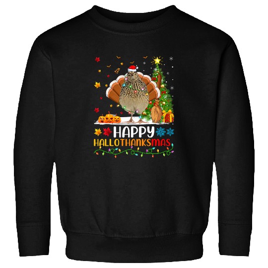 Quail Bird Lover Funny Happy Quail HelloThanksMas Sweatshirts
