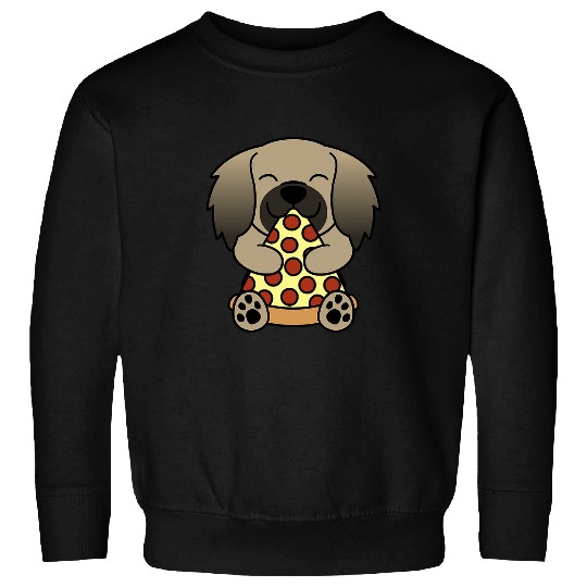 Pizza Pekingese Dog Sweatshirts