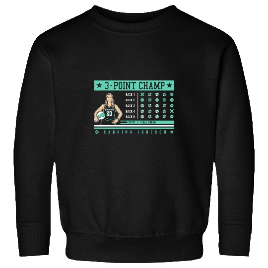 Sabrina Ionescu 3Point Champ New York Basketball Sweatshirts