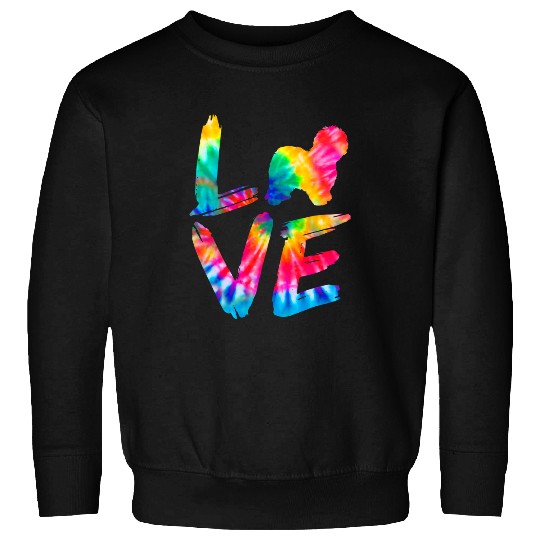 Pekingese Tie Dye Love Dog Mom Dad Sweatshirts