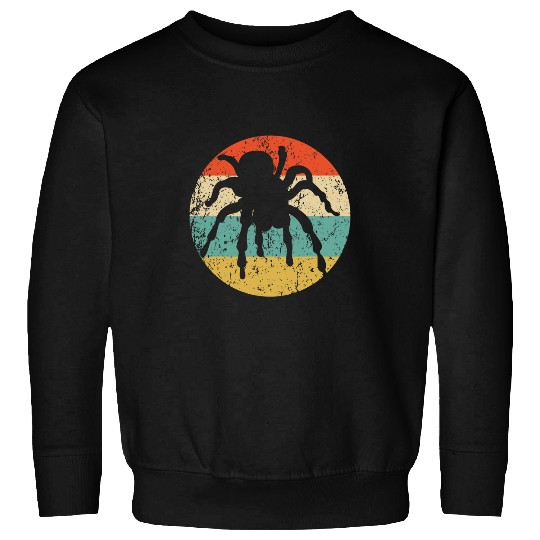 Retro Spooky Scary Tarantula Spider Silhouette Halloween Sweatshirts