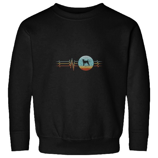Retro Heartbeat Fox Terrier Dog Lifeline vintages Style Sweatshirts