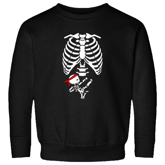 womens pirate fetus baby pregnant mama childbirth Sweatshirts