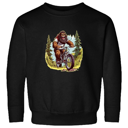 Sasquatch Mountain Biker MTB Biking Sweatshirts
