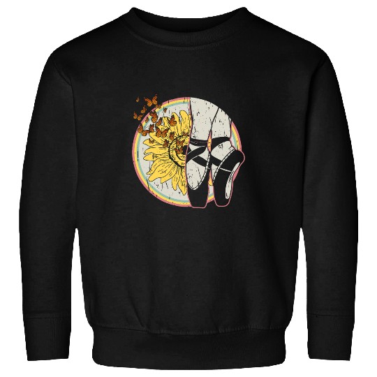 Sunflower Yellow Flower En Pointe Ballerina Dancer Ballet Sweatshirts