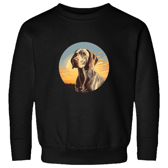 Weimaraner Dog Cute Dog Breed Dog Motif Funny 1 Sweatshirts