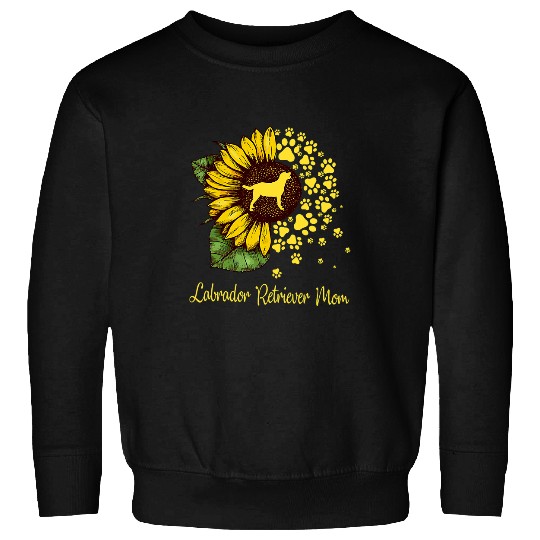 Labrador Lab Dog Womens Sunflower Labrador Retriever Mom Dog Lover Sweatshirts