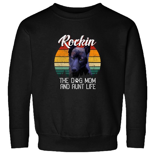 Rockin The Dog Mom Aunt Life Norwegian Elkhound Dog Sweatshirts