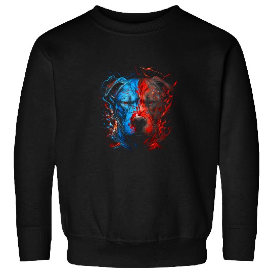 Pitbull Flames Cute Dog Lovers Sweatshirts