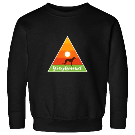 Dog Grayhound greyhound Animal Triangle Nature with Sun T-Shirt Sweatshirts