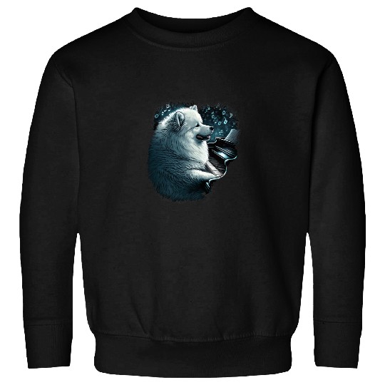 Piano playing Samoyed Sweatshirts