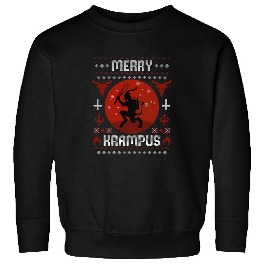 Merry Krampus Christmas Horror Ugly xmass Sweater Evil Demon Sweatshirts