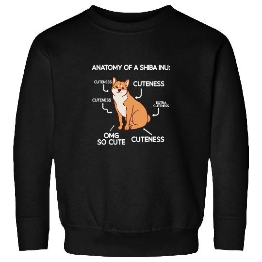 Dog Shiba Inu Anatomy Cute Shiba Inu Sweatshirts