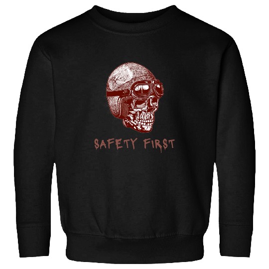 Safety First Funny Biker Motorcycle Rider vintages Retro Sweatshirts