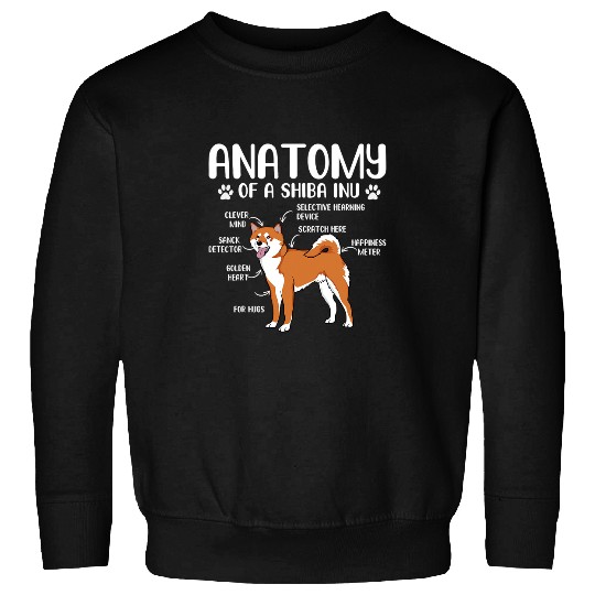Dog Shiba Inu Anatomy Of A Shiba Inu Sweatshirts