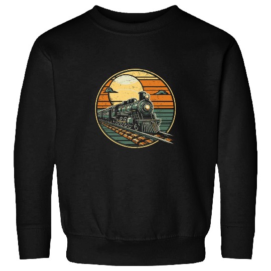 Train Operator Locomotive Steam Engine Railroad Vintage Sweatshirts