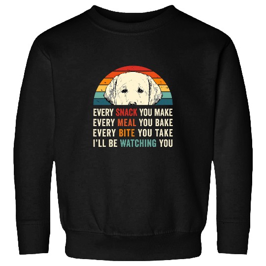 Retro Every snack you make Every meal you bake Yellow Lab Sweatshirts
