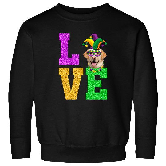 Funny Labrador Lab Dog I Love Mardi Gras Labrador Dog Puppy Lover Sweatshirts