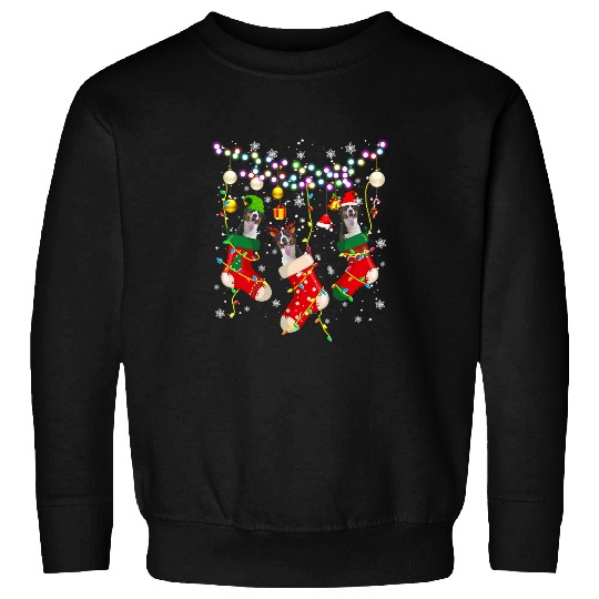 Santa ELF Reindeer Greater Swiss Mountain In Christmas Socks Sweatshirts