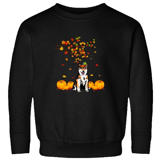 Dog Shiba Inu Cool Shiba Inu Dog Lover Autumn Thanksgiving Sweatshirts