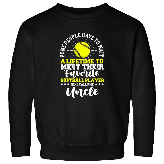Softball Uncle of a Softball Player Softball Fan 2 Sweatshirts