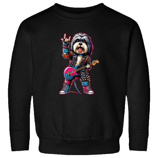 Rock Sign Punk Guitarist Havanese Dog Sweatshirts