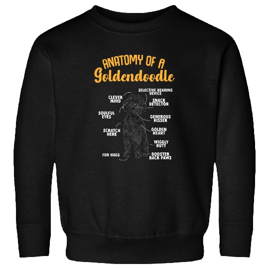 Dog Goldendoodle Black Goldendoodle Anatomy Of A Goldendoodle T-Shirt Sweatshirts